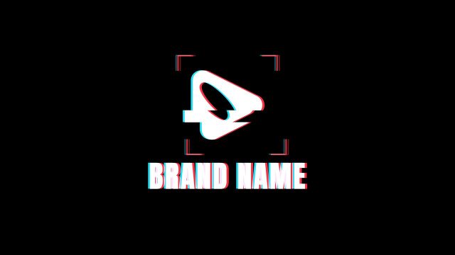 4K Glitch Logo Opener featuring Corner Brackets After Effects Template