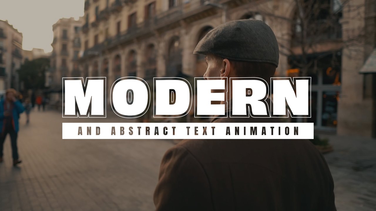 Modern Wide Tracked Caps Corporate Title featuring White Subtitle Strip After Effects Template