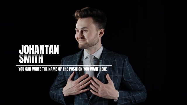 Long Underline Business Lower Third with Name and Job Title After Effects Template