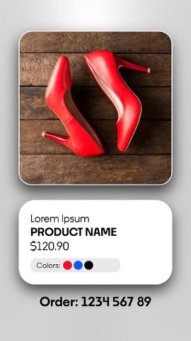 Vertical Two Product Shoe Showcase Color Swatch Card After Effects Template