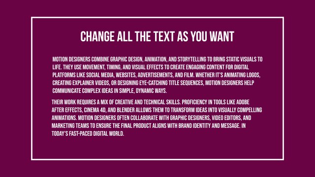 Stylish Animated Titles Free After Effects Template 100% Editable Text Layers