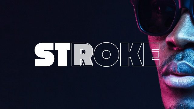 Big Word Headline Animation Mixing Solid and Stroke Letters After Effects Template