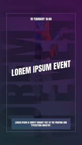 Vertical Framed Event Slideshow Stories with Info Box After Effects Template