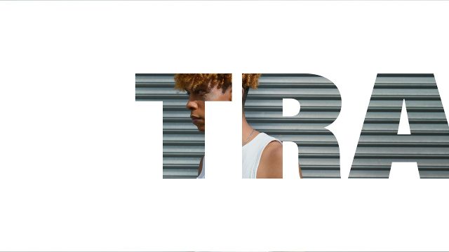 Animated Title Transition featuring Outline Box Label and Cutout Letters After Effects Video Template
