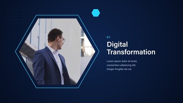 Hexagon Frame Technology Presentation for Corporate Promo After Effects Template