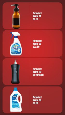Vertical Black Friday and Cyber Monday Product Catalog List with Prices After Effects Template