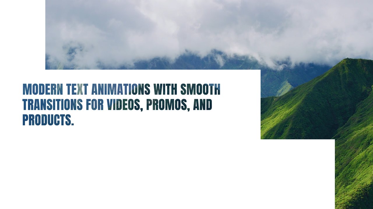 Short Paragraph Description Panel Transition After Effects Template