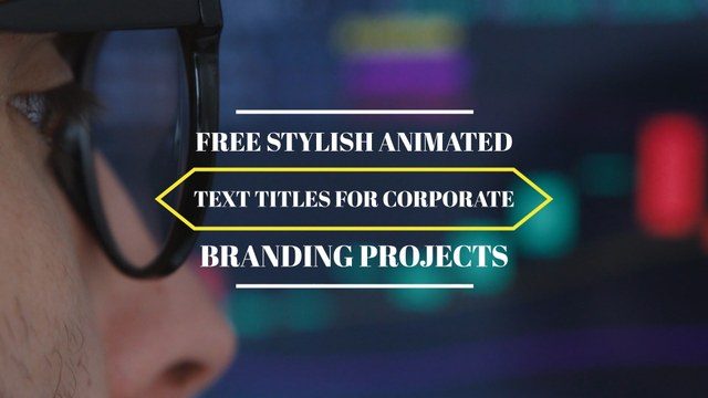 Free Stylish Animated Text Titles for Corporate Branding Projects