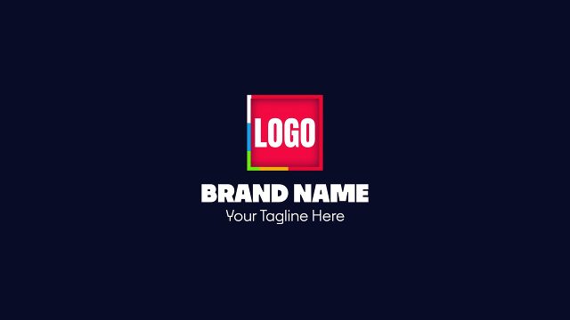 Colorful Square Logo Reveals with Split Brand Name Video Template for After Effects
