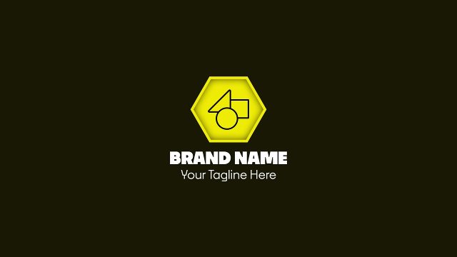 Animated Hexagon Shape Logo Reveal with Text Video Template for After Effects