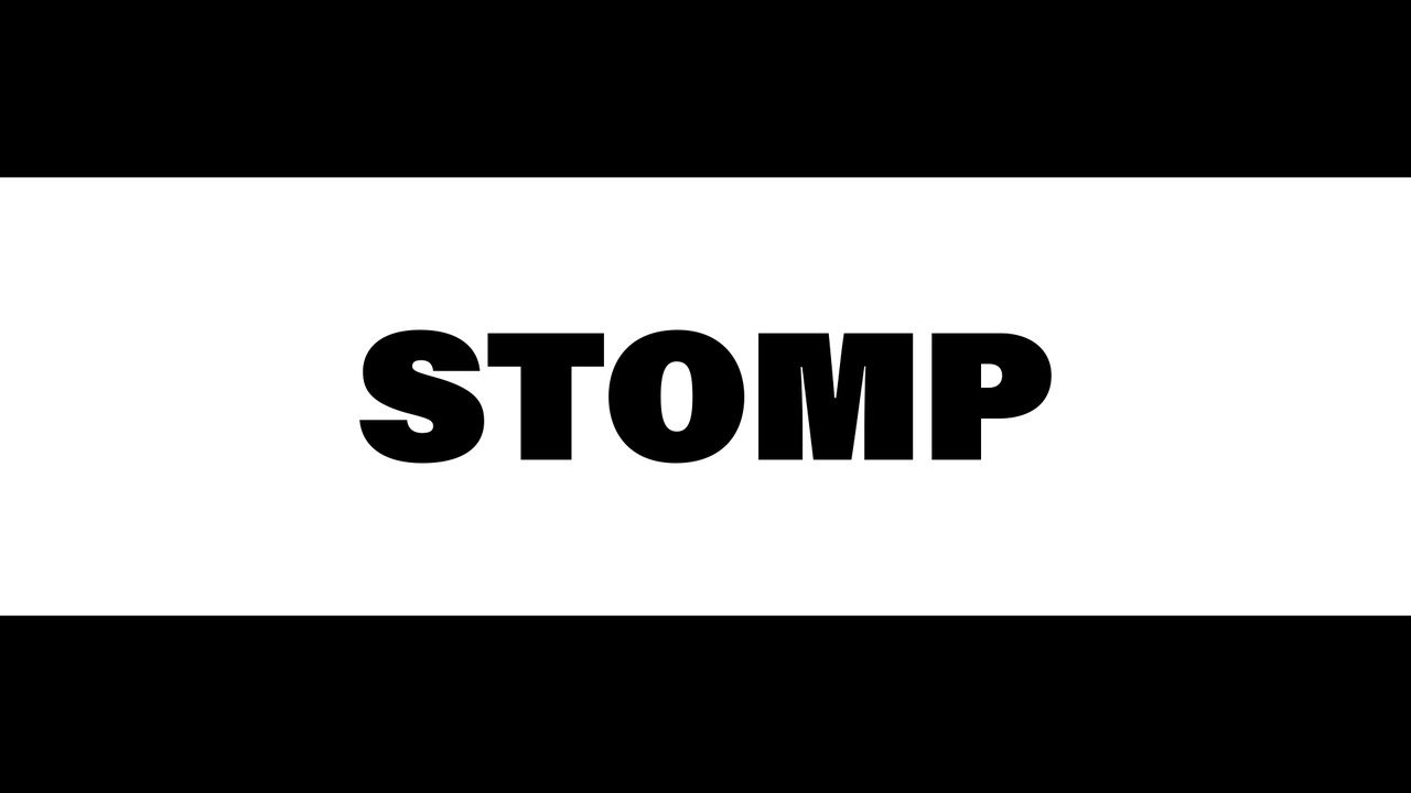 Rapid Stomp Opener with Ivory Ribbon and Dark Bars Premiere Pro MOGRT