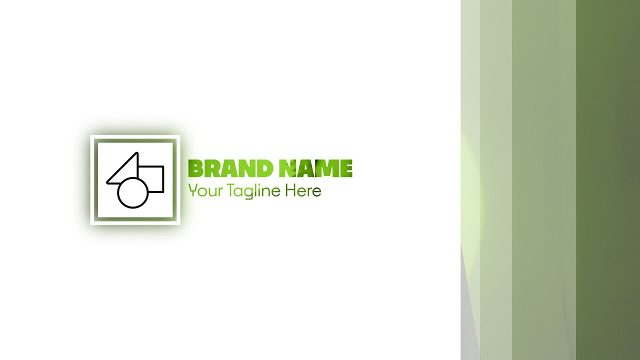 Animated Green Accent Logo Reveals with Sliding Panels Premiere Pro MOGRT Templates