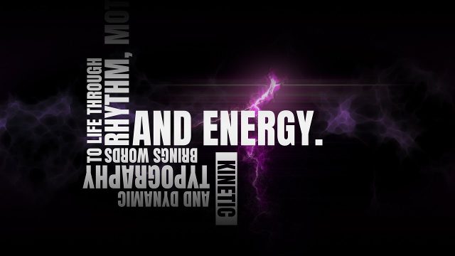 Electric Kinetic Typography Promo with Rotating Word Blocks Premiere Pro MOGRT