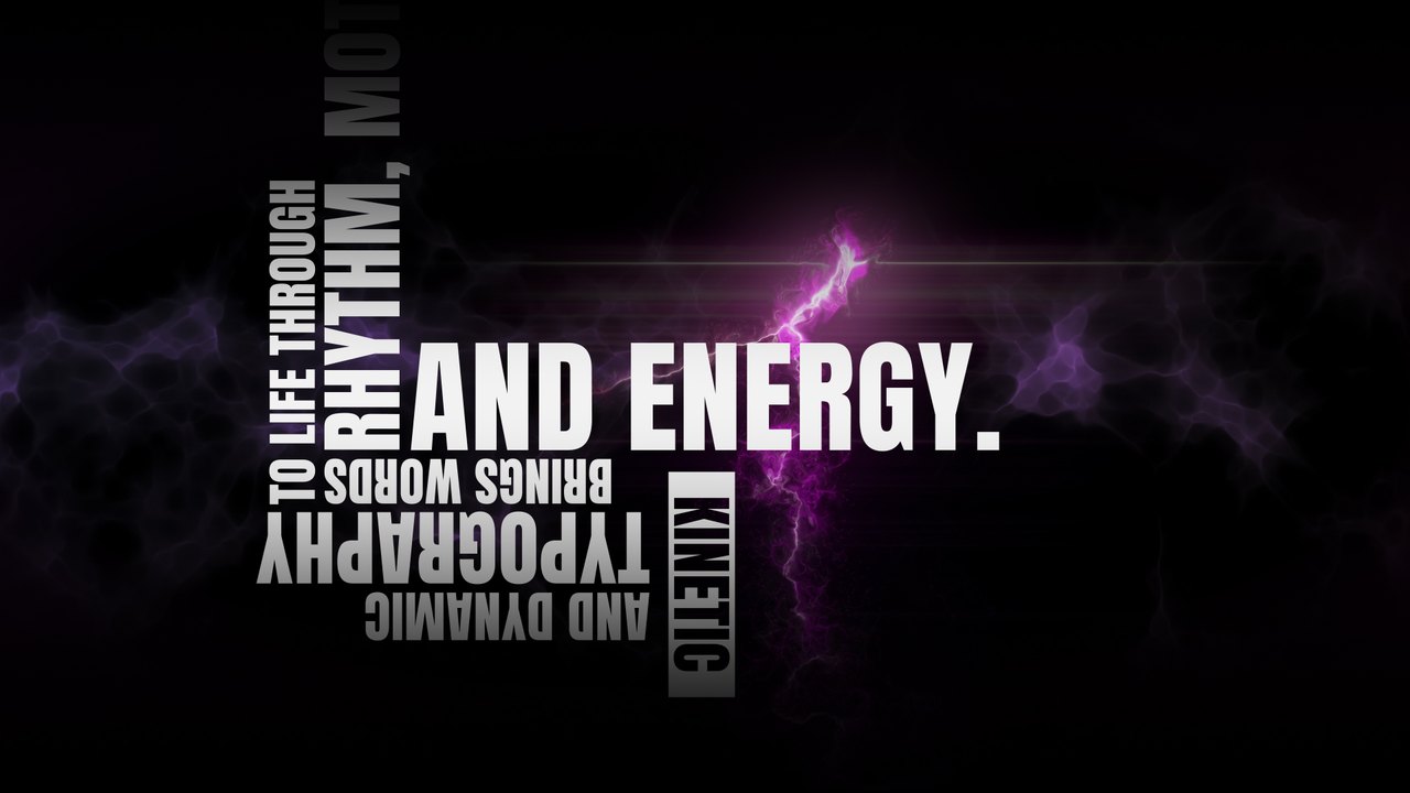 Electric Kinetic Typography Promo with Rotating Word Blocks Premiere Pro MOGRT