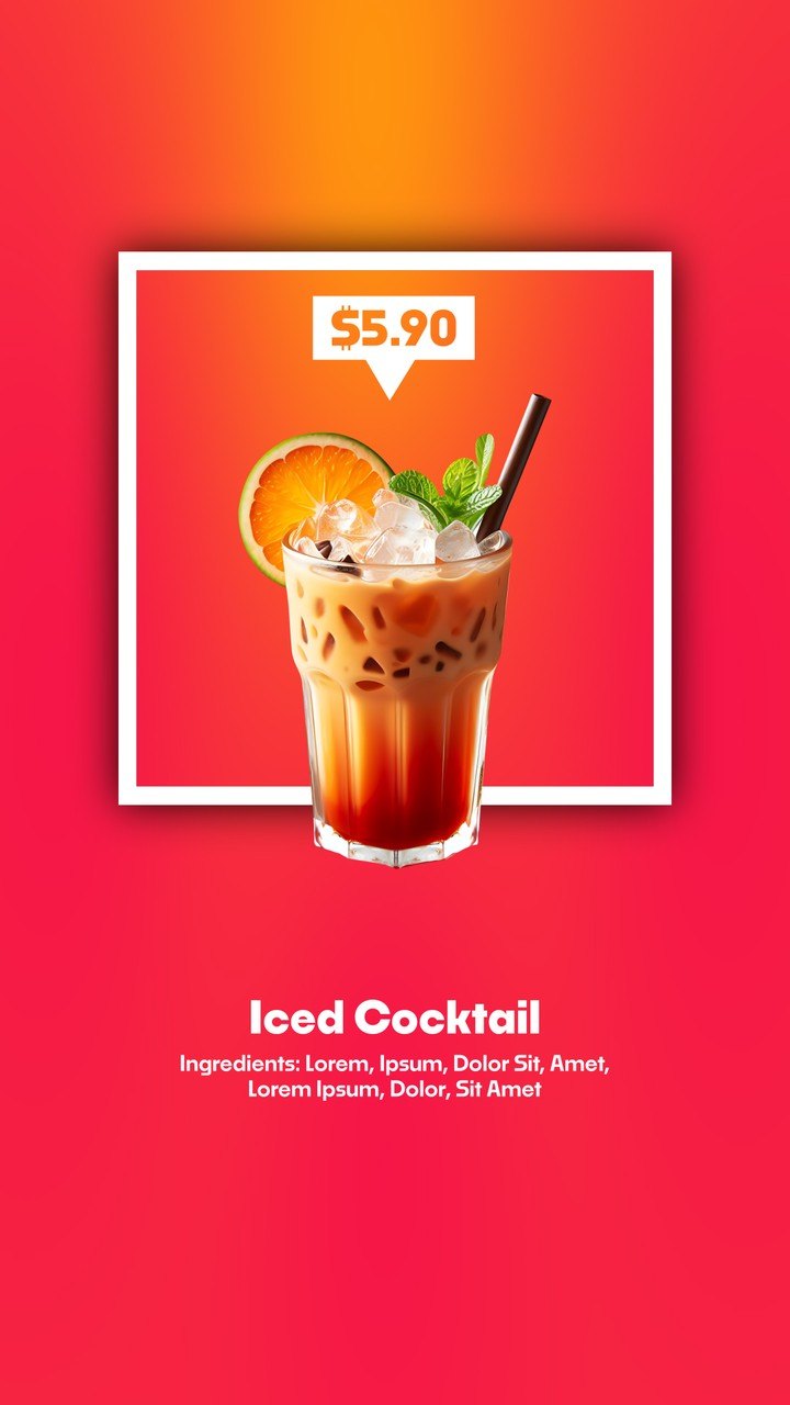 Vertical Product Promo with Bubble Price and Detail List After Effects Template