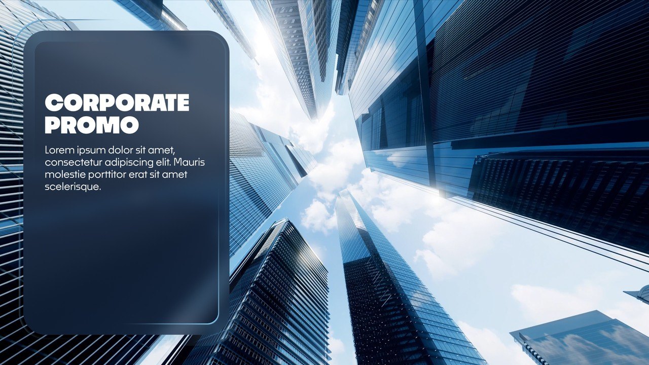 Frosted Cards Business Presentation Slides Premiere Pro MOGRT