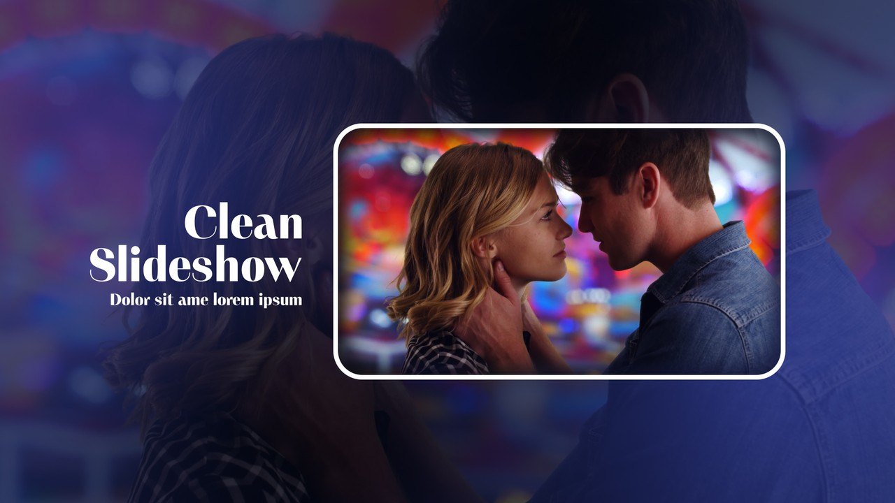 Minimal Story Slideshow with Soft Focus Framed Pictures Premiere Pro MOGRT