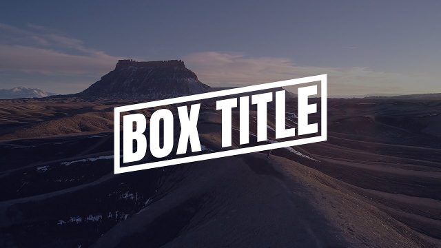 Modern Big Condensed Titles in a Tilted Outline Box for Tech Reviews After Effects Templates