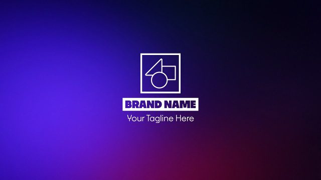 Blue Aura Logo Intro Animation with Highlighted Company Name Premiere Pro Template