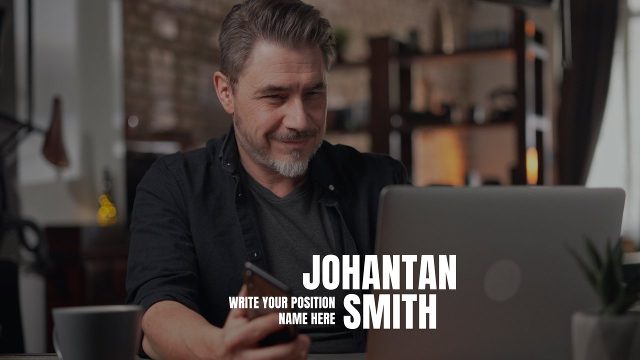 Right Stack Clean Host Name Lower Third Template for After Effects