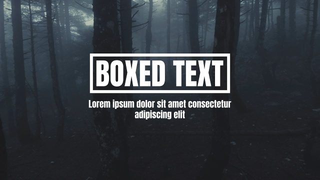 Framed Headline and Text Lines Boxed Text Animations MOGRT Template