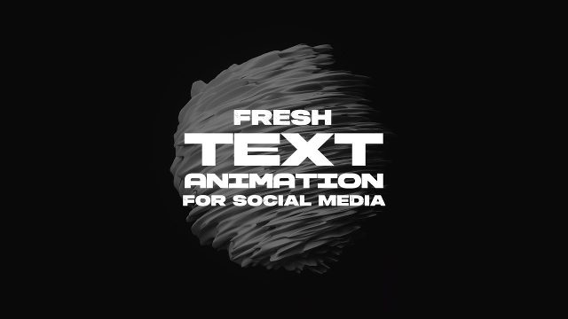 Social Media Title with Brush Stroke Globe and Caps Premiere Pro MOGRT