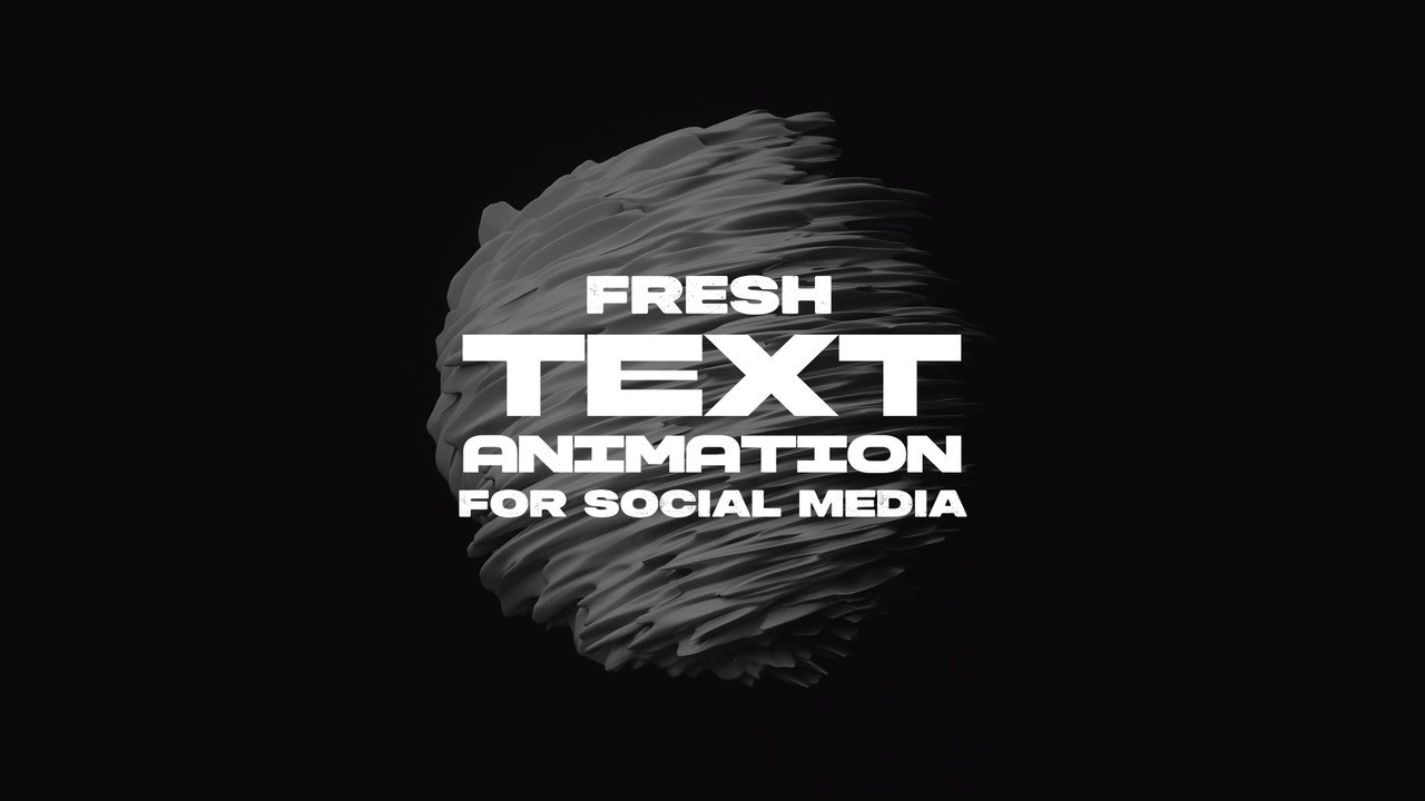 Social Media Title with Brush Stroke Globe and Caps Premiere Pro MOGRT