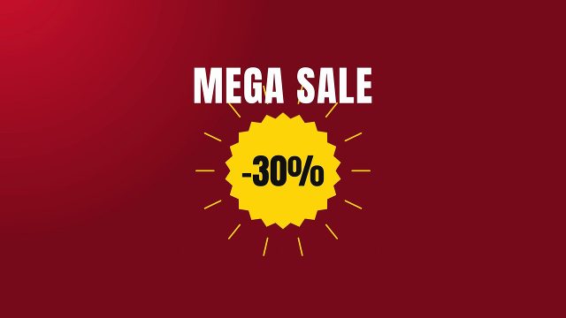 Black Friday Percent Off Sticker Title with Spiky Burst Premiere Pro MOGRT