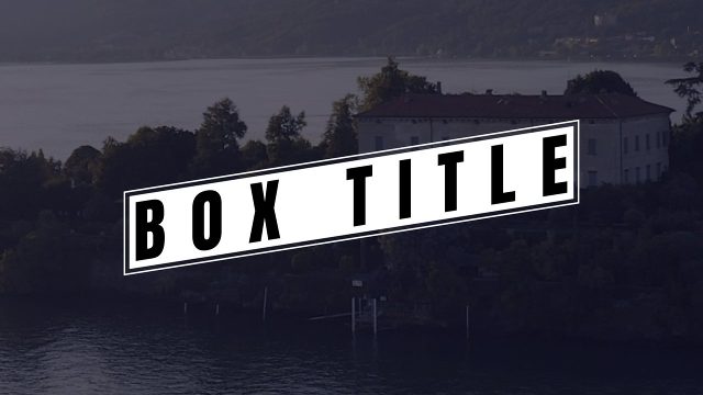 Creative Tilted Box Titles with Wide Tracked Letters for Nonprofit Videos After Effects Template