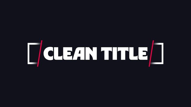 Corporate Clean Bracket Frame Title Animation with Red Slash Accents for After Effects