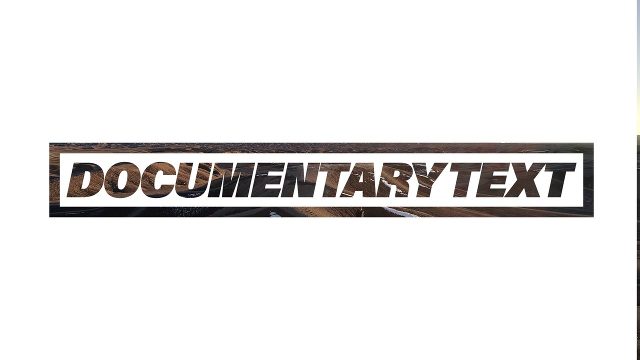 Animated Documentary Cutout Transitions featuring Giant Letters and Boxed Text for Documentaries After Effects Video Template