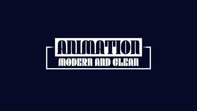Inline Slab Title Animation in a Navy Double Frame After Effects Template