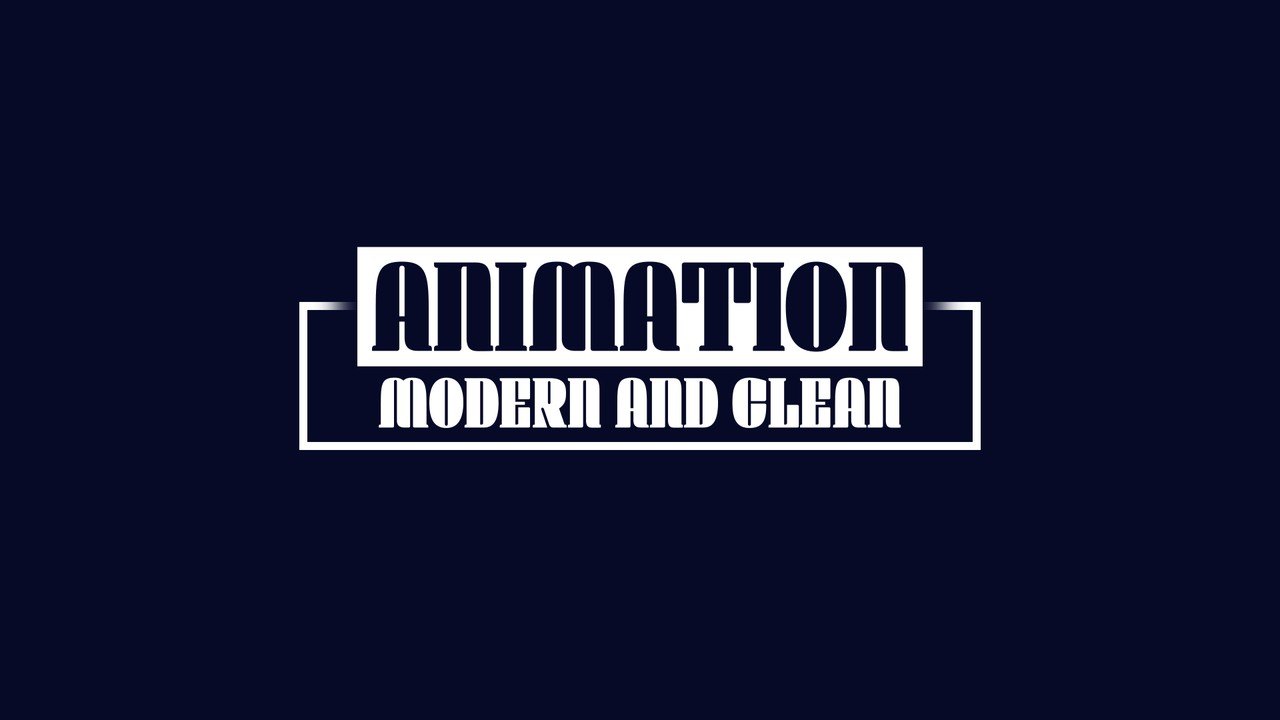 Inline Slab Title Animation in a Navy Double Frame After Effects Template