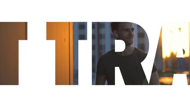 Cutouts Letter Transitions with Footage inside Big Type MOGRT for Premiere Pro
