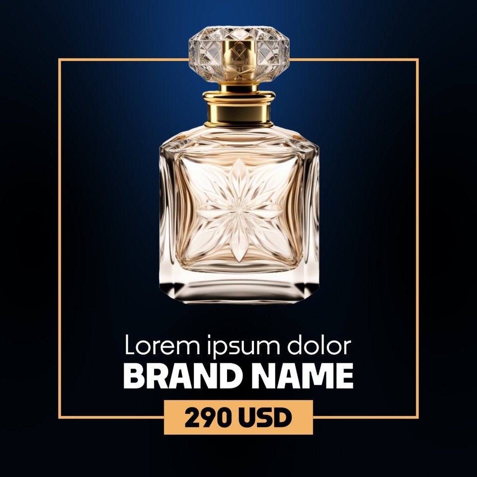 Square Golden Border Price Premium Product Post Premiere Pro MOGRT