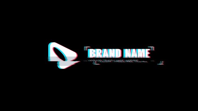 Bracket Box Glitch Logo Animation featuring Sound FX After Effects Template