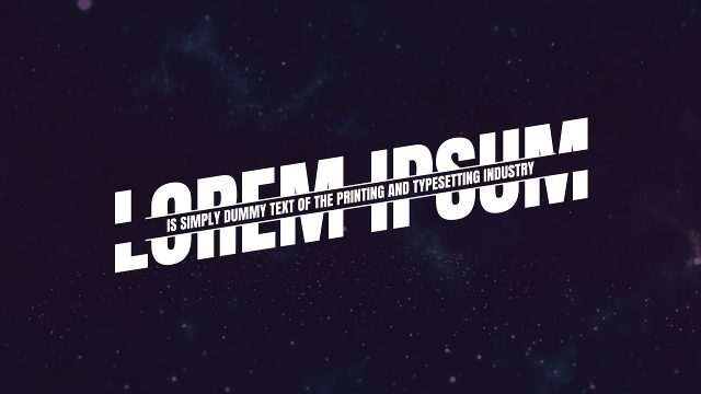 Tilted Big Caps Corporate Title Split by a Fine Print Band After Effects Template