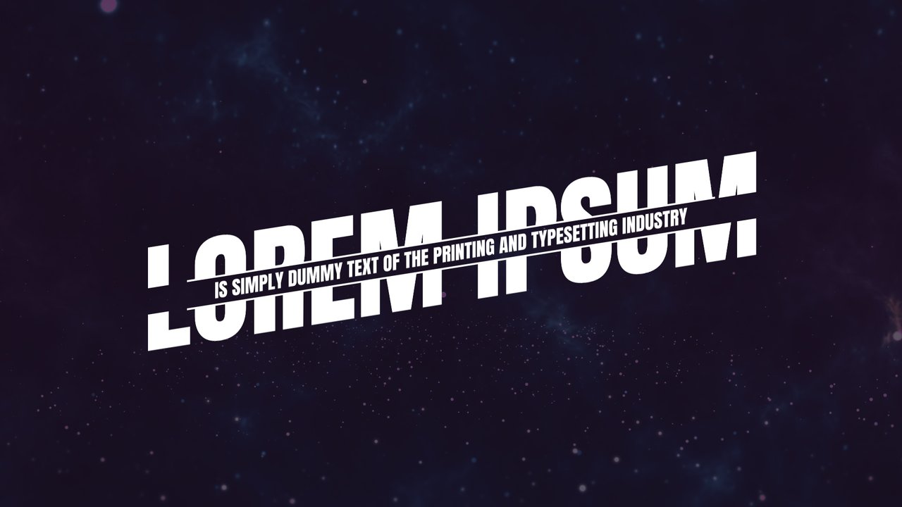 Tilted Big Caps Corporate Title Split by a Fine Print Band After Effects Template