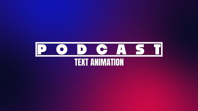 Trendy Spaced Outline Podcast Letters with Subline for Event Openers After Effects Project