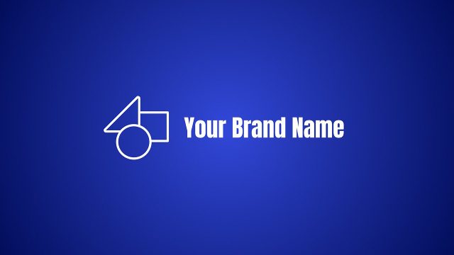 Royal Blue Logo with Sliding Brand Premiere Pro MOGRT