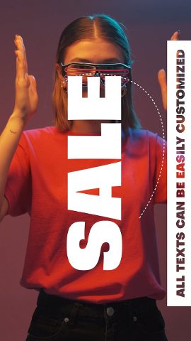 Vertical Black Friday Sale Promo Story featuring Rotated SALE Text for Online Stores Premiere Pro MOGRT