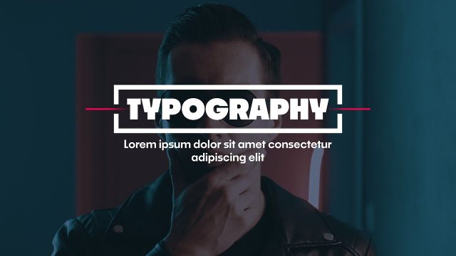 Corporate Outline Box Typography Title Animation with Paragraph Text Template for After Effects