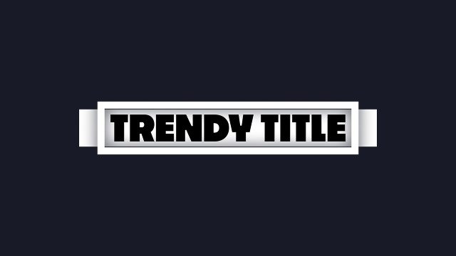 Animated Trendy Boxed Title with Sliding Side Bars Project for After Effects
