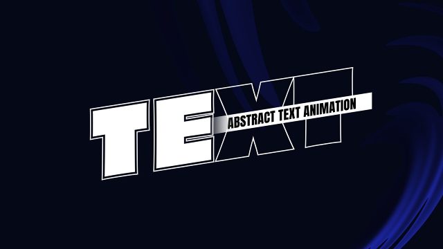 Tilted Hollow Giant Word Corporate Title with Inline Caption Ribbon After Effects Template