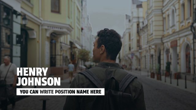 Heavy Uppercase Name White Bar Lower Third After Effects Template