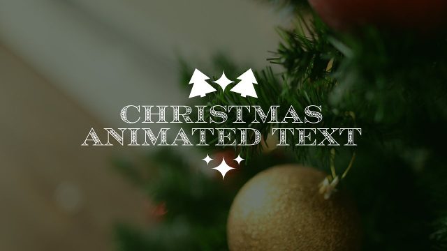 Christmas Animated Text with Festive Ornament Icons MOGRT Pack for Premiere Pro