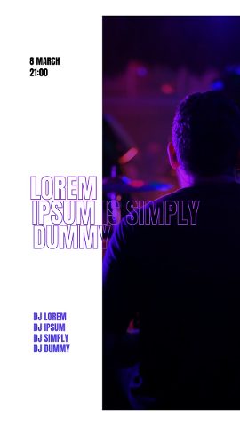 Vertical DJ Party Lineup Slideshow Story After Effects Template