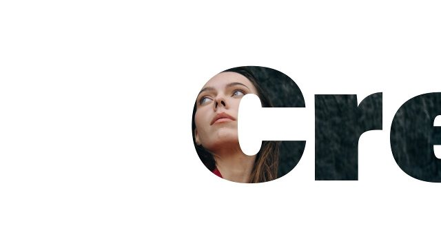 Animated Transitions featuring Bold Label and Big Cut Out Letters MOGRT Template