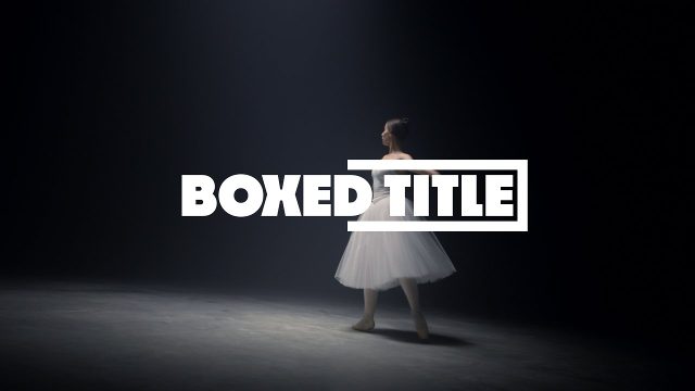 Animated Heavy Text Box Wipe Corporate Title Motion Graphics Template for Premiere Pro