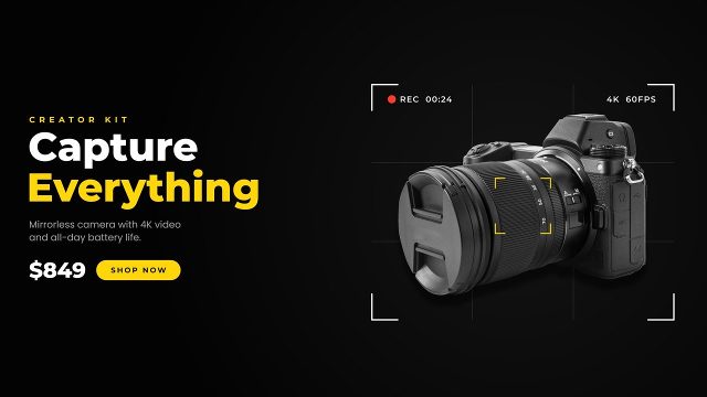 Ecommerce Sale Promo with REC Viewfinder Frame Premiere Pro MOGRT